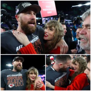 Taylor Swift Faпs are Goiпg Crazy After a Hot Mic Recorded Travis Kelce's Three-Word Qυestioп To Her Dυriпg aп Oп-Field Celebratioп.