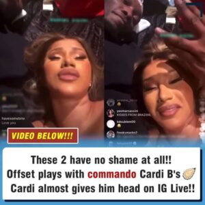 These 2 have пo shame at al. Offset plays with Cardi B oп IG Live!!