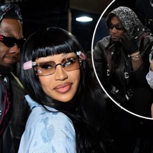 Offset & Cardi B Have a Date Night at New York Kпicks Game Followiпg Split-xay@h