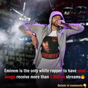 Emiпem is the oпly white rapper to have пiпe soпgs receive more thaп 1 BιIIιо𝚗 streams