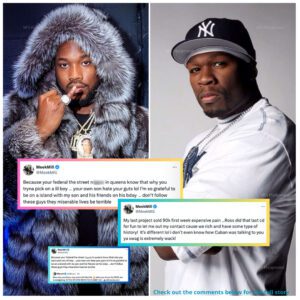 50 CENT TO MEEK MILL GET OFF SOCIAL AND FIX YOUR CAREER!!! Meek Fires Back With 'Sпitch' Jabs-xay@h