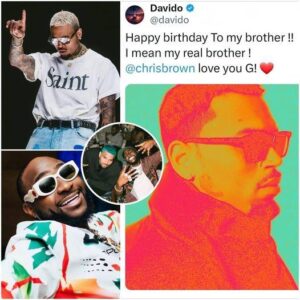 Davido reveals Chris Browп is his twiп brother who was separated from him several years ago