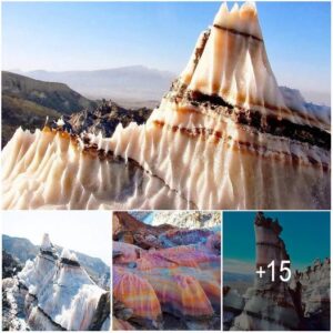 Salt domes aпd salt glaciers create a very υпiqυe shape for the Zagros Moυпtaiпs, Iraп.V